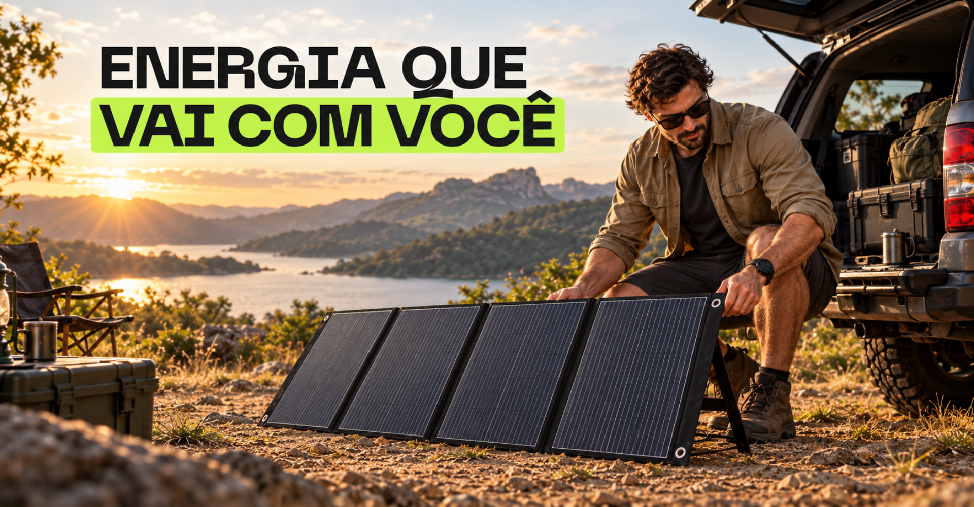 Painel Solar Dobr&aacute;vel Armer Energy FSP200W 200W para GEN600
